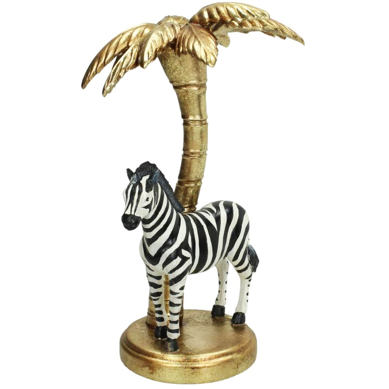 Zebra met palmboom kandelaar