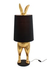 Large gold hiding rabbit floor or table lamp