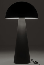 Matte black metal mushroom shape floor lamp