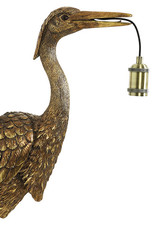 Bronze crane bird wall light