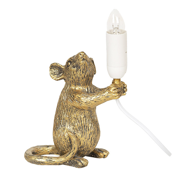 Small gold mouse lamp