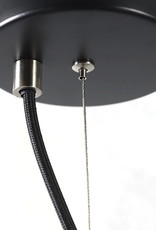 Modern design metal pendant light "Marseille" in matte black