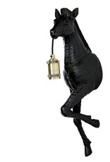 Zwarte zebra paard wandlamp