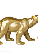 Large gold polar bear lamp