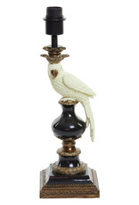 Luxury gold table lamp with white parrot