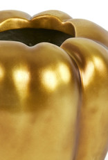 Large gold bell pepper vase or planter