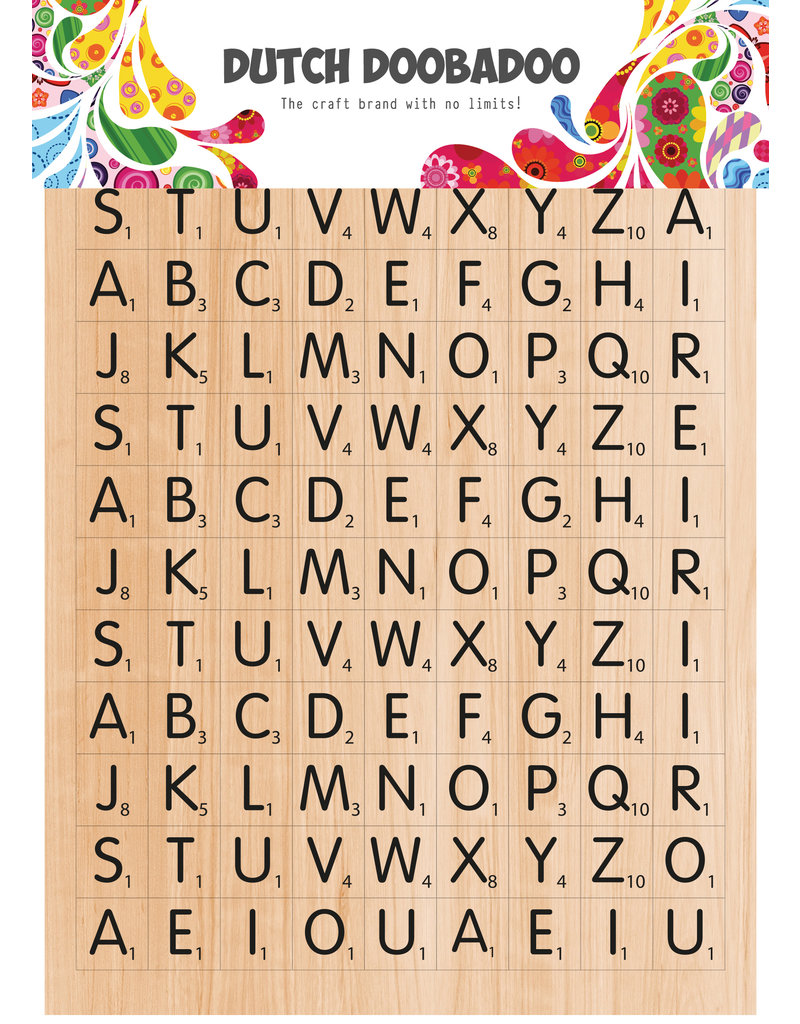 Ddbd Dutch Sticker Art A5 Scrabble Dutch Doobadoo Retail Webshop