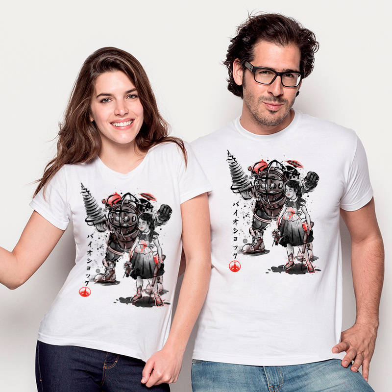 Pampling Big Daddy and Little Sister Sumi-e by Dr.Monekers