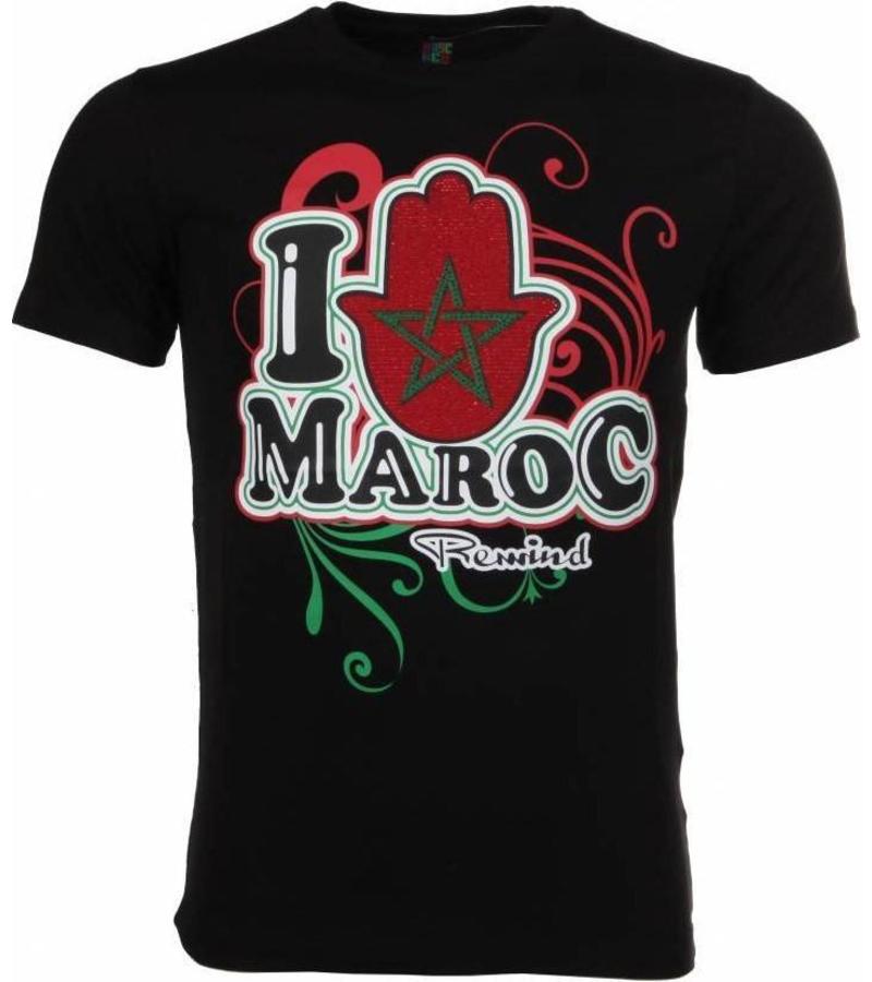 Mascherano Camisetas - I Love Maroc - Negro