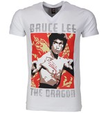 Mascherano Camisetas - Bruce Lee the Dragon - Blanco