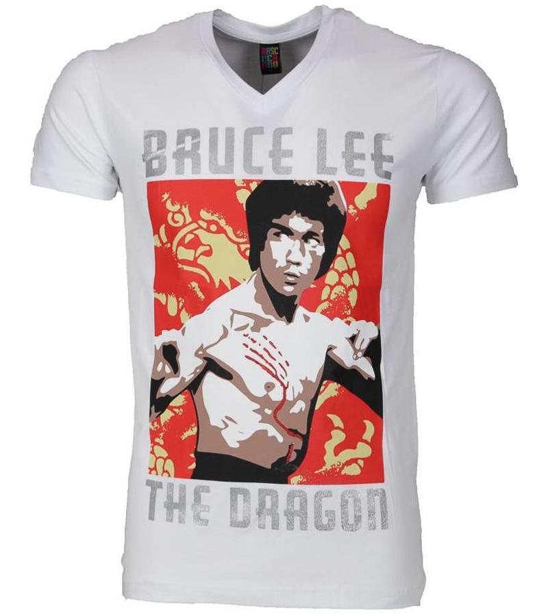Mascherano Camisetas - Bruce Lee the Dragon - Blanco