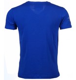 David Mello Camisetas - Club Automobile Bordado Camiseta italiano hombre - Azul