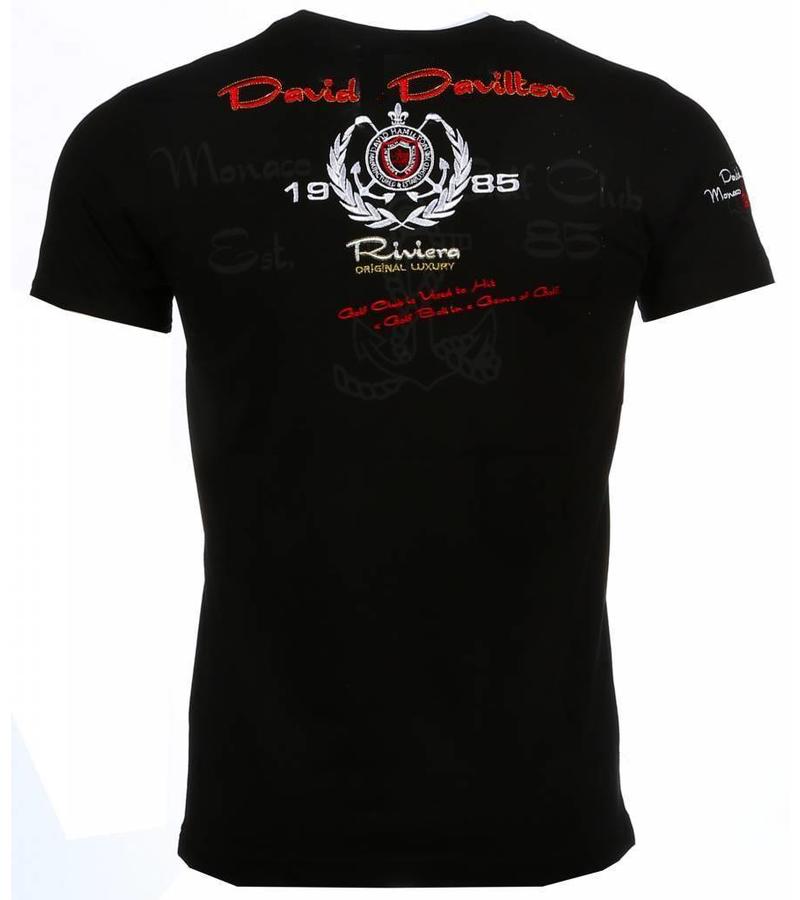 David Mello Camisetas - Club Riviera Camiseta Italiano - Negro