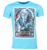 Mascherano Camisetas - Chucky Poster Print - Azul
