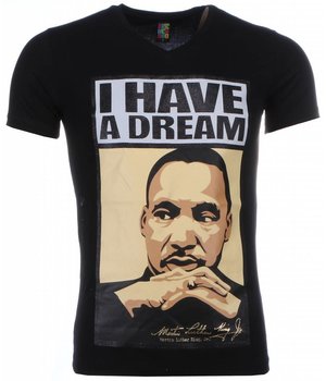 Mascherano Camisetas - Martin Luther King I Have A Dream Print - Negro