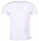 Mascherano Camisetas - Scarface Money Power Respect Print - Blanco