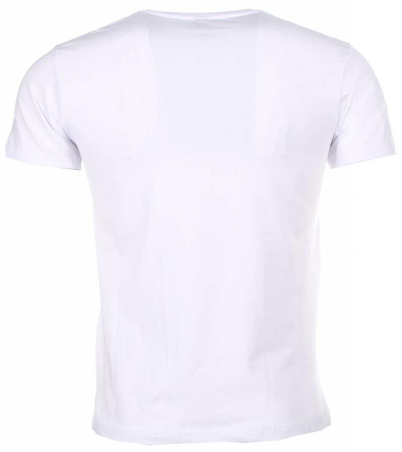 Mascherano Camisetas - Scarface Money Power Respect Print - Blanco