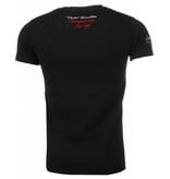 David Mello Camisetas - Squadra Azzura Bordado Camiseta Italiano hombre - Negro