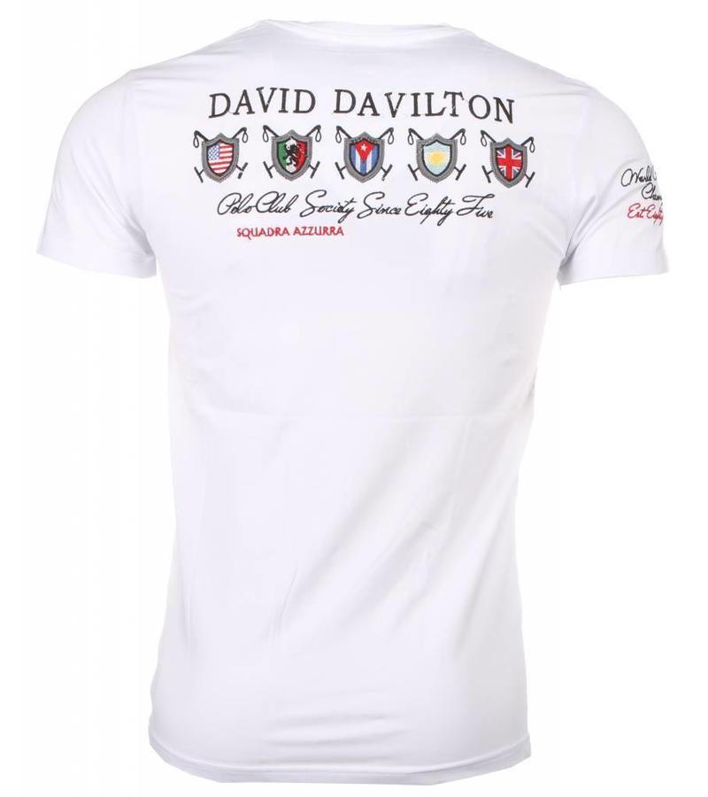 David Mello Camisetas - Club Polo Players Camiseta Italiano hombre - Blanco