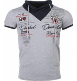 David Mello Camisetas - Club Royal cuello de chal Camiseta Italiano hombre - Gris