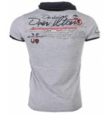 David Mello Camisetas - Club Royal cuello de chal Camiseta Italiano hombre - Gris