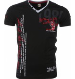 David Mello Camisetas - Club Polo Bordado Camiseta Italiano hombre - Negro