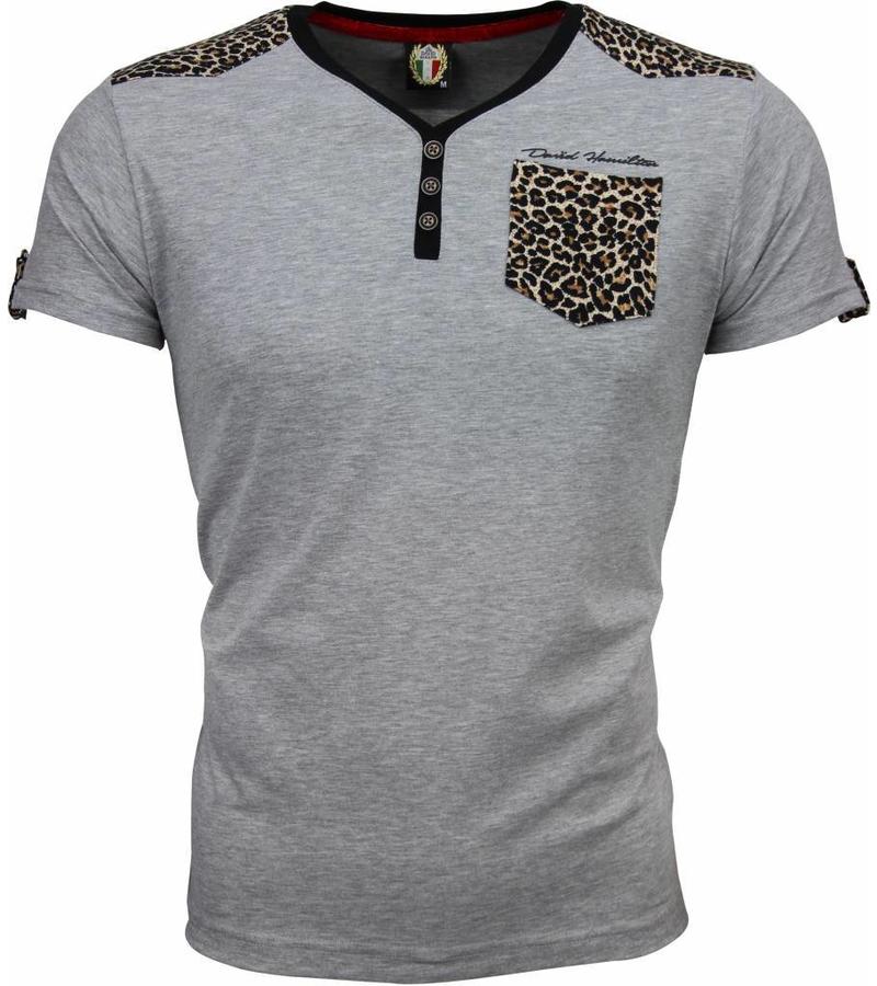 David Mello Camisetas - Tiger Motif - Gris