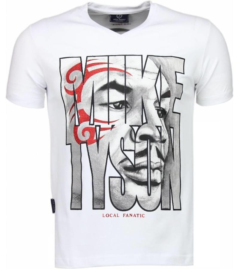 Local Fanatic Camisetas - Mike Tyson Tribal Camisetas Personalizadas - Blanco