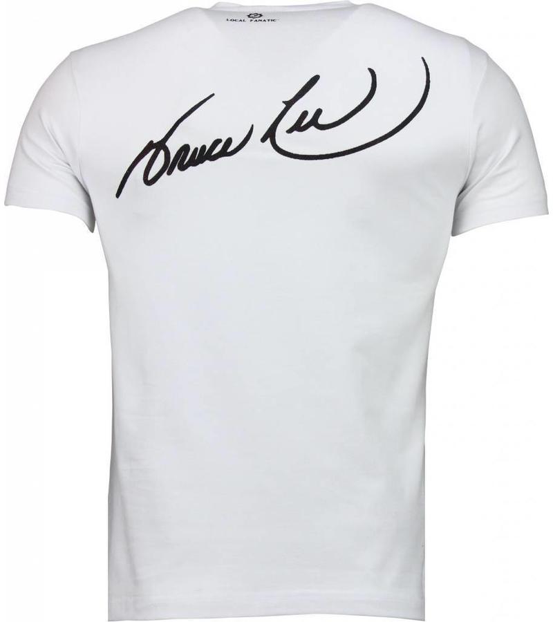 Local Fanatic Camisetas - Bruce Lee Ying Yang  Camisetas Personalizadas - Blanco