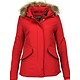 Parkas mujer - Mujeres Abrigo De Invierno - Capucha pelo Pequeña - Rojo