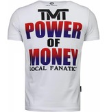 Local Fanatic Camisetas - Mayweather Rhinestone Camisetas Personalizadas  - Blanco