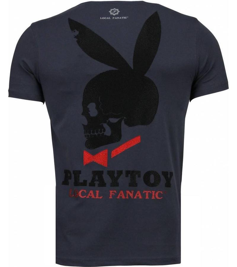 Local Fanatic Camisetas - God Save Playtoy Rhinestone Camisetas Personalizadas - Gris Oscuro