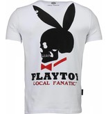 Local Fanatic Camisetas - God Save Playtoy Rhinestone Camisetas Personalizadas - Blanco