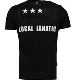 Local Fanatic Camisetas - Kim Kardashian Rhinestone Camisetas Personalizadas - Negro