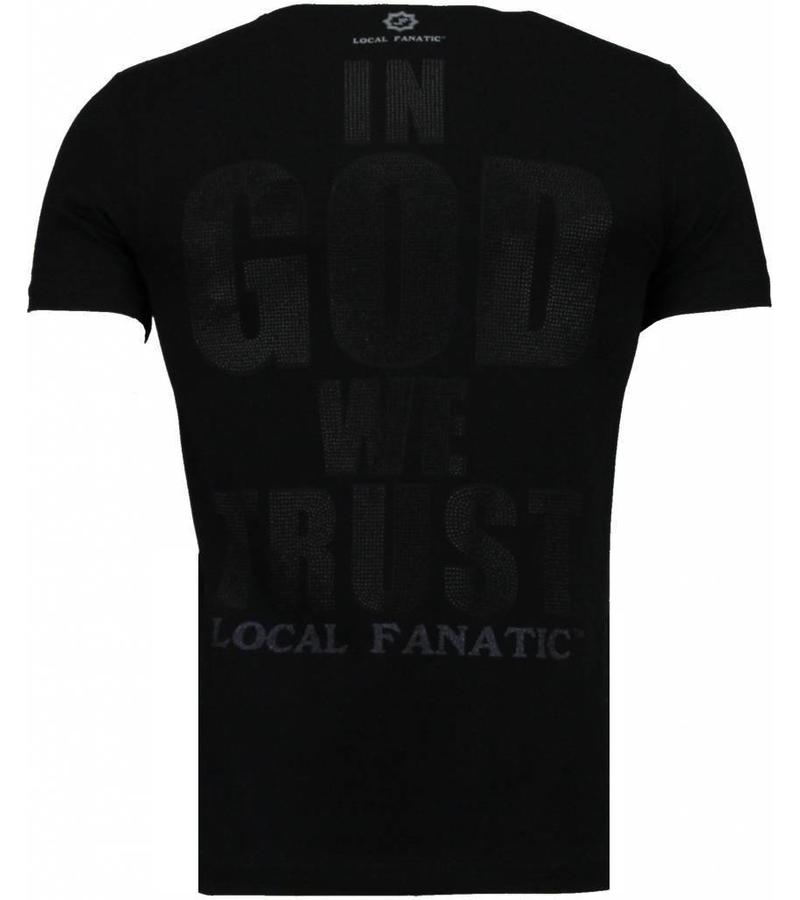 Local Fanatic Camisetas - Trust In My Power Rhinestone Camisetas Personalizadas - Negro