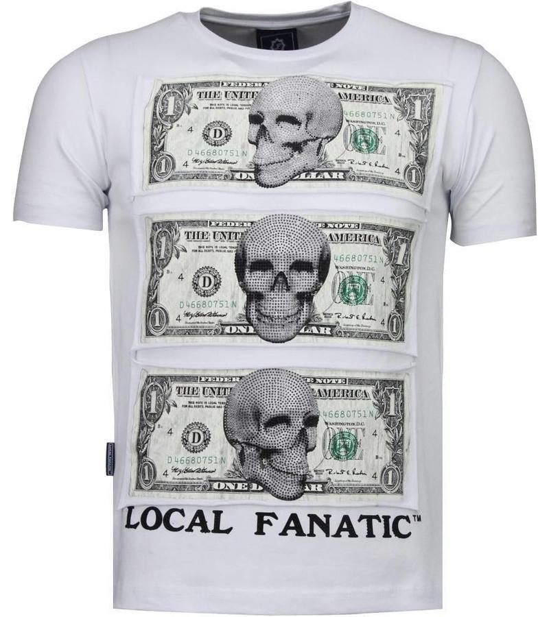 Local Fanatic Camisetas - Beter Have My Money Rhinestone Camisetas Personalizadas - Blanco