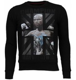 Local Fanatic Sudaderas - Mayweather Rhinestone Sudaderas hombre - Negro