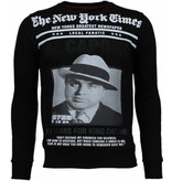 Local Fanatic Sudaderas - Al Capone Rhinestone Sudaderas hombre - Negro