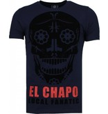 Local Fanatic Camisetas - El Chapo Flockprint Camisetas Personalizadas - Azul