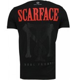 Local Fanatic Camisetas - Scarface Boss Rhinestone Camisetas Personalizadas - Negro