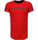 John H Camisetas - Exclusive Zipped Chest - Rojo