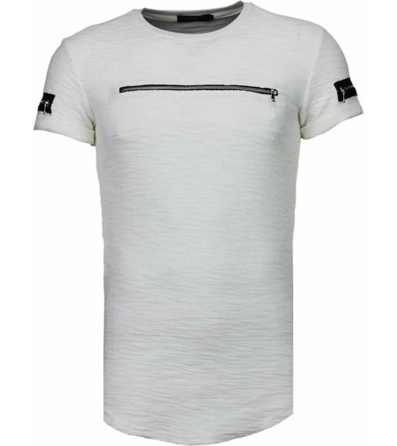 John H Camisetas - Exclusive Zipped Chest - Blanco