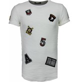 John H Camisetas - Exclusive Military Patches - Blanco John H Camisetas - Exclusive Military Patches - Blanco