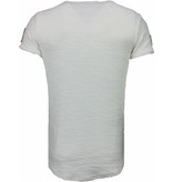 John H Camisetas - Exclusive Military Patches - Blanco