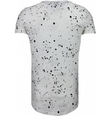 John H Camisetas - Exclusive Military Patches Paint Splash - Blanco