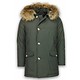 Parkas hombre - Abrigos de Caballero Largo - Capucha pelo XL - Parka 4 pocket - Verde
