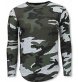 Berry Denim Jersey - Camuflaje Impreso Long Sleeve Jersey hombre - Gris