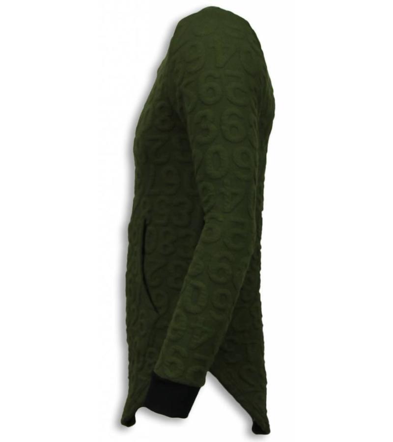 John H Jersey - 3D Numbered Front Pocket LongFit Jersey hombre - Verde