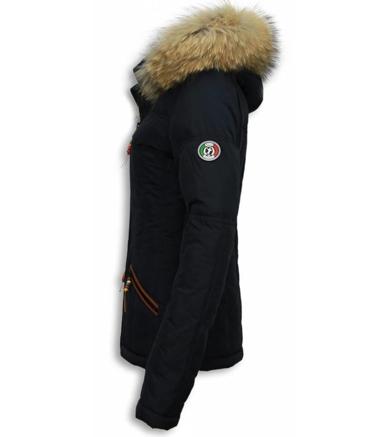 Milan Ferronetti Parkas mujer - Señora Abrigos De Invierno Corto - Azul