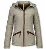 Milan Ferronetti Parkas mujer - Señora Abrigos De Invierno Corto - Beige